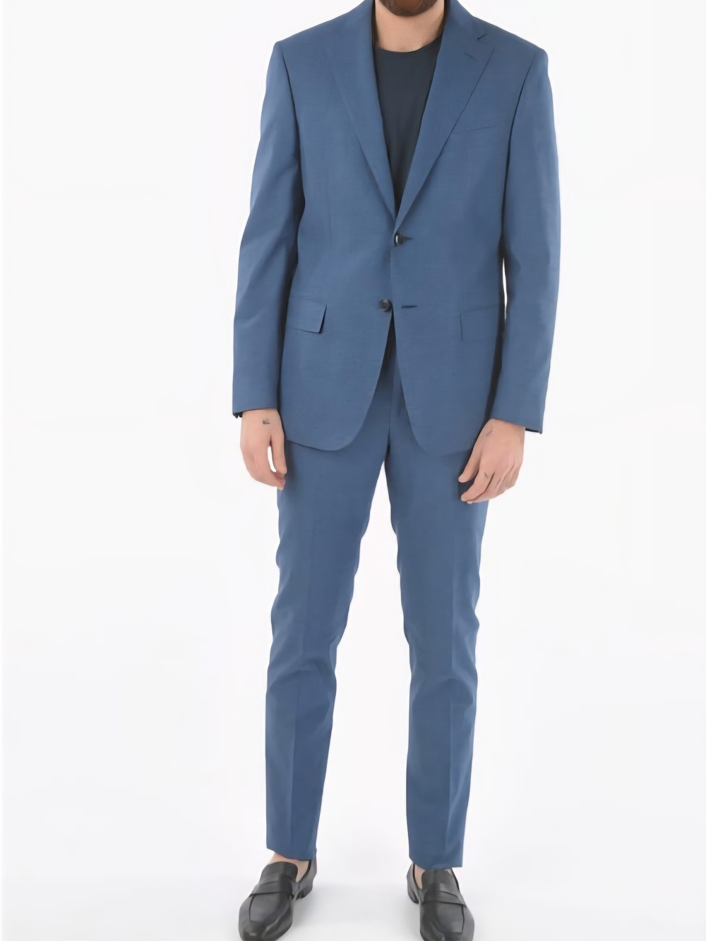 Corneliani Slate Blue Two-Piece Suit - Tailored Blazer & Trousers